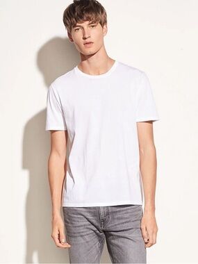 Vince Classic White Crew Neck T-Shirt Pima Cotton